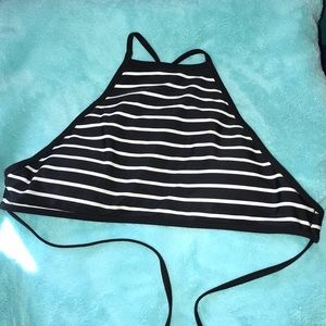 🖤AERIE black&white High-Neck Bikini Top🖤